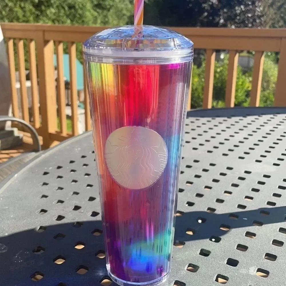 Starbucks rainbow kaleidoscope 24 Oz tumbler